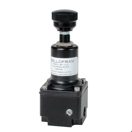 Bellofram Precision Controls Pressure Regulator, Submini, Relieving, T92 Series, 0-60 PSIG, 1/16in Port 960-543-000